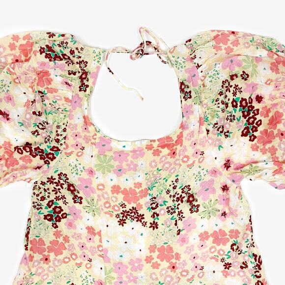 Free People Callie Floral Tunic Extra Small Vintage Combo Boho Cottage Soft Girl - Picture 10 of 14